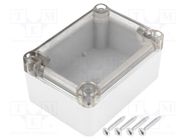 Enclosure: multipurpose; X: 64mm; Y: 88mm; Z: 42mm; ABS; grey; gasket KRADEX