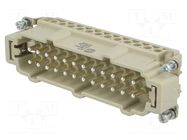 Connector: HDC; contact insert; male; 16A; 90V; Han® Ex; PIN: 24 HARTING