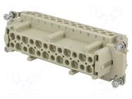 Connector: HDC; contact insert; female; 16A; 90V; Han® Ex; PIN: 24 HARTING