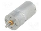 Motor: DC; with gearbox; LP; 6VDC; 2.4A; Shaft: D spring; 590rpm POLOLU