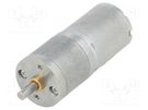 Motor: DC; with gearbox; LP; 6VDC; 2.4A; Shaft: D spring; 15rpm POLOLU