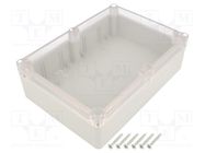 Enclosure: multipurpose; X: 126mm; Y: 176mm; Z: 57mm; ABS; grey; IP65 KRADEX