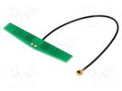 Antenna; GSM; 2dBi; linear; for ribbon cable; 50Ω; 47x7.6x1.2mm SR PASSIVES