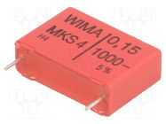 Capacitor: polyester; 150nF; 400VAC; 1kVDC; 22.5mm; ±5%; -55÷100°C WIMA