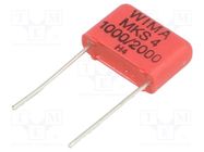 Capacitor: polyester; 1nF; 400VAC; 2kVDC; 10mm; ±5%; 4x9x13mm; THT WIMA