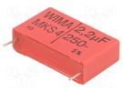 Capacitor: polyester; 2.2uF; 160VAC; 250VDC; 27.5mm; ±5%; -55÷100°C WIMA