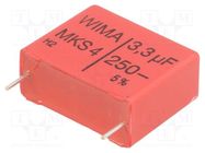 Capacitor: polyester; 3.3uF; 160VAC; 250VDC; 22.5mm; ±5%; -55÷100°C WIMA