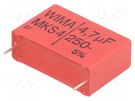 Capacitor: polyester; 4.7uF; 160VAC; 250VDC; 27.5mm; ±5%; -55÷100°C WIMA