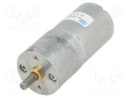 Motor: DC; with gearbox; LP; 6VDC; 2.4A; Shaft: D spring; 58rpm; 99: 1 POLOLU