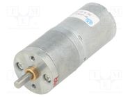 Motor: DC; with gearbox; LP; 6VDC; 2.4A; Shaft: D spring; 11rpm POLOLU