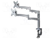 LCD/LED holder; screw terminals; silver; 5kg; 75x75mm,100x100mm 