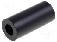 Spacer sleeve; cylindrical; polystyrene; L: 15mm; Øout: 7mm; black FIX&FASTEN