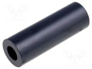 Spacer sleeve; cylindrical; polystyrene; L: 20mm; Øout: 7mm; black FIX&FASTEN