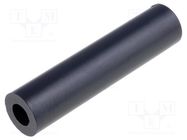 Spacer sleeve; cylindrical; polystyrene; L: 30mm; Øout: 7mm; black FIX&FASTEN