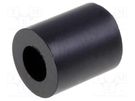 Spacer sleeve; cylindrical; polystyrene; L: 8mm; Øout: 7mm; black FIX&FASTEN