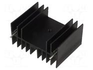 Heatsink: moulded; TO220,TO247; black; L: 30mm; W: 40mm; H: 20mm STONECOLD