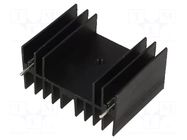 Heatsink: moulded; TO220,TO247; black; L: 30mm; W: 40mm; H: 20mm STONECOLD