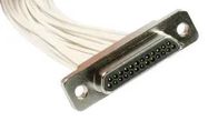 BAND TIED BACKSHELL, 180DEG, 25POS, ALUM