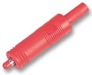 ADAPTOR, 4MM PLUG-4MM SKT, RED