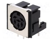 Connector: DIN; socket; female; shielded; PIN: 6; 240°; angled 90° CLIFF