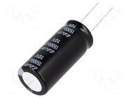 Capacitor: electrolytic; THT; 15000uF; 10VDC; Ø18x40mm; ±20%; 2000h Elite