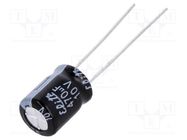 Capacitor: electrolytic; THT; 470uF; 10VDC; Ø8x11.5mm; Pitch: 3.5mm Elite