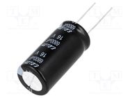 Capacitor: electrolytic; THT; 6800uF; 16VDC; Ø18x35.5mm; ±20% Elite