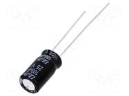Capacitor: electrolytic; THT; 100uF; 25VDC; Ø6.3x11mm; Pitch: 2.5mm Elite