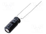 Capacitor: electrolytic; THT; 3.3uF; 50VDC; Ø5x11mm; Pitch: 5mm Elite