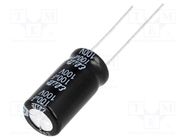 Capacitor: electrolytic; THT; 100uF; 100VDC; Ø10x20mm; Pitch: 5mm Elite