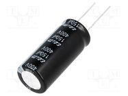 Capacitor: electrolytic; THT; 150uF; 400VDC; Ø18x40mm; Pitch: 7.5mm Elite