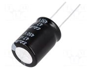 Capacitor: electrolytic; THT; 47uF; 450VDC; Ø18x31.5mm; ±20%; 2000h Elite