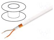 Wire: microphone cable; 2x0.25mm2; white; OFC; -15÷70°C TASKER
