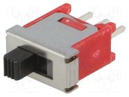 Switch: slide; Pos: 2; SPDT; 3A/120VAC; 3A/28VDC; ON-ON; THT; 1000MΩ NINIGI