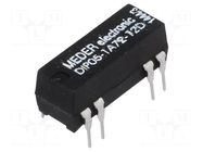 Relay: reed switch; SPST-NO; Ucoil: 5VDC; 1A; max.200VDC; 50mW; PCB MEDER