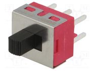 Switch: slide; Pos: 2; DPDT; 2A/250VAC; ON-ON; THT; -30÷85°C; UL94V-0 IC SWITCHES