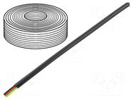 Wire: telecommunication cable; 4x28AWG; stranded; black; 100m GOOBAY