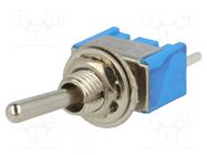 Switch: toggle; Pos: 2; SPDT; ON-ON; 3A/250VAC; Leads: for PCB; 20mΩ NINIGI