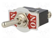 Switch: toggle; Pos: 2; SPDT; ON-ON; 10A/250VAC; Leads: M3 screws NINIGI