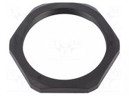 Nut; M63; polyamide; Thk: 8mm; Spanner: 75mm; black; Thread: metric HUMMEL