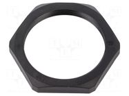 Nut; M50; polyamide; Thk: 8mm; Spanner: 60mm; black; Thread: metric HUMMEL