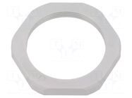 Nut; M40; polyamide; Thk: 7mm; Spanner: 50mm; grey; Thread: metric HUMMEL