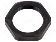 Nut; M25; polyamide; Thk: 6.5mm; Spanner: 32mm; black; Thread: metric HUMMEL