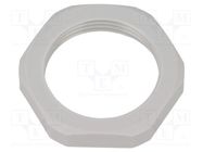 Nut; PG21; polyamide; Thk: 7mm; Spanner: 36mm; grey; -40÷100°C HUMMEL