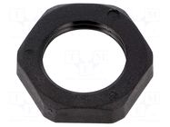 Nut; M16; polyamide; Thk: 5mm; Spanner: 17mm; black; Thread: metric HUMMEL