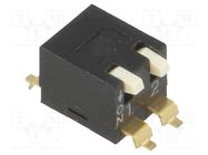 Switch: DIP-SWITCH; Poles number: 2; ON-OFF; 0.025A/24VDC; Pos: 2 OMRON Electronic Components