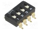 Switch: DIP-SWITCH; Poles number: 4; ON-OFF; 0.025A/24VDC; Pos: 2 OMRON Electronic Components