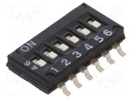 Switch: DIP-SWITCH; Poles number: 6; ON-OFF; 0.025A/24VDC; Pos: 2 OMRON Electronic Components