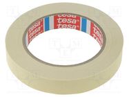 Tape: masking; W: 19mm; L: 50m; Thk: 0.125mm; 10%; natural rubber TESA