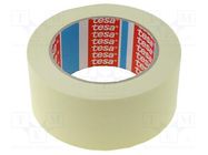 Tape: masking; W: 50mm; L: 50m; Thk: 0.125mm; 10%; natural rubber TESA